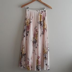 Susan Bristol Light Pink Floral Maxi Skirt Size 4